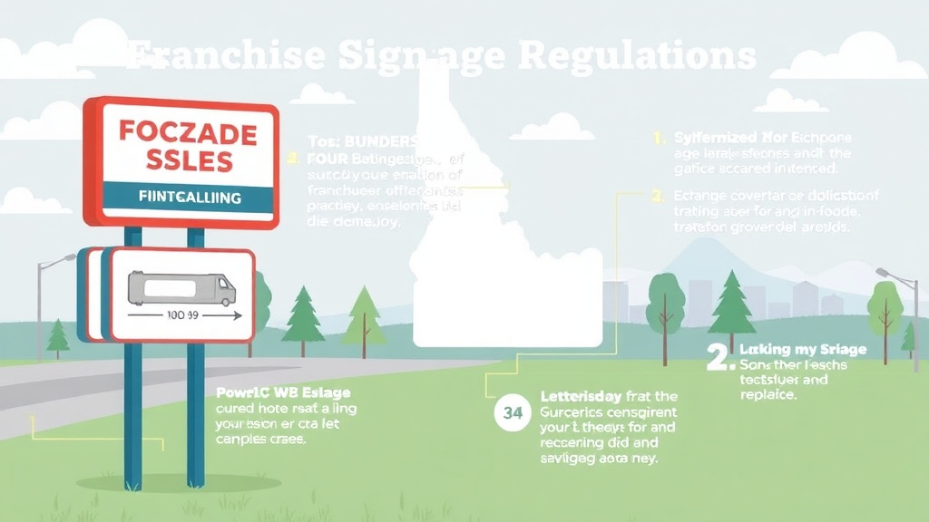 Step-by-step visual guide for implementing franchise Signage Regulations in Idaho