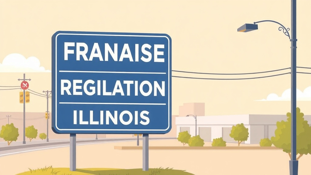 Illustration breaking down the fundamentals of franchise Signage Regulations in Illinois