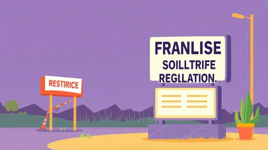 An informative visual explaining franchise Signage Regulations in Iowa for beginners and professionals