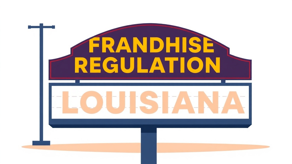 An informative visual explaining franchise Signage Regulations in Louisiana for beginners and professionals