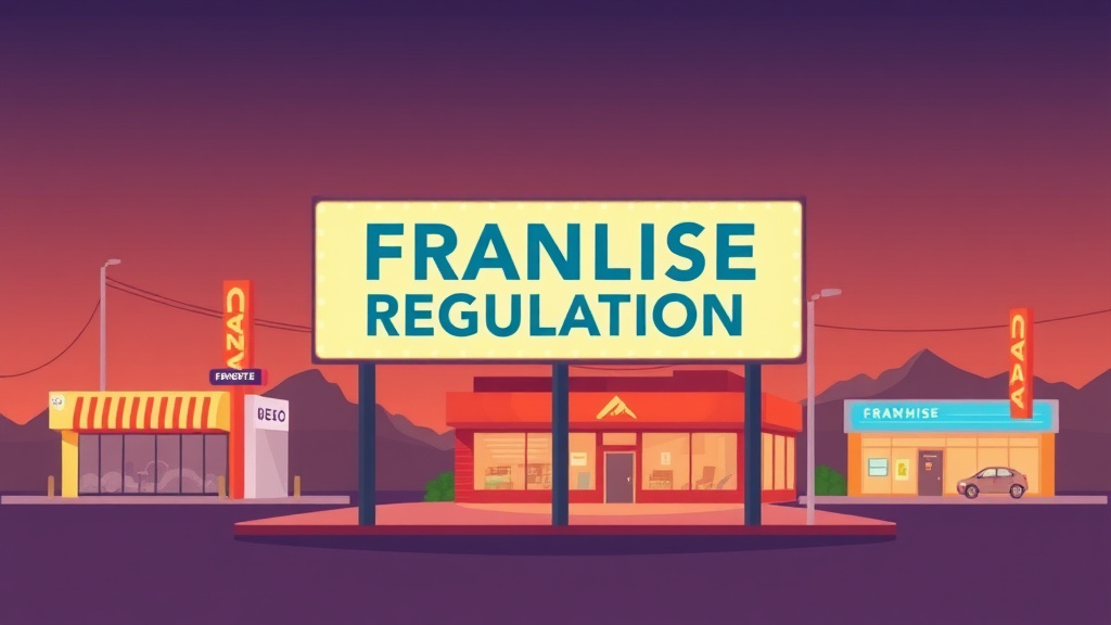 A professional illustration depicting franchise Signage Regulations in Nevada