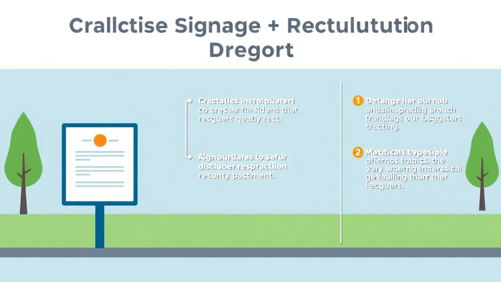 Action-oriented illustration showing how to apply franchise Signage Regulations in Oregon