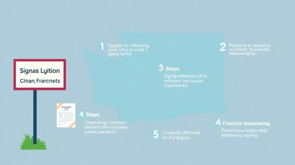 Step-by-step visual guide for implementing franchise Signage Regulations in Washington