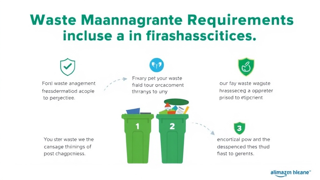 Practical checklist visual for waste Management Requirements for Franchises in Alabama