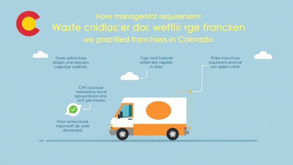 Action-oriented illustration showing how to apply waste Management Requirements for Franchises in Colorado