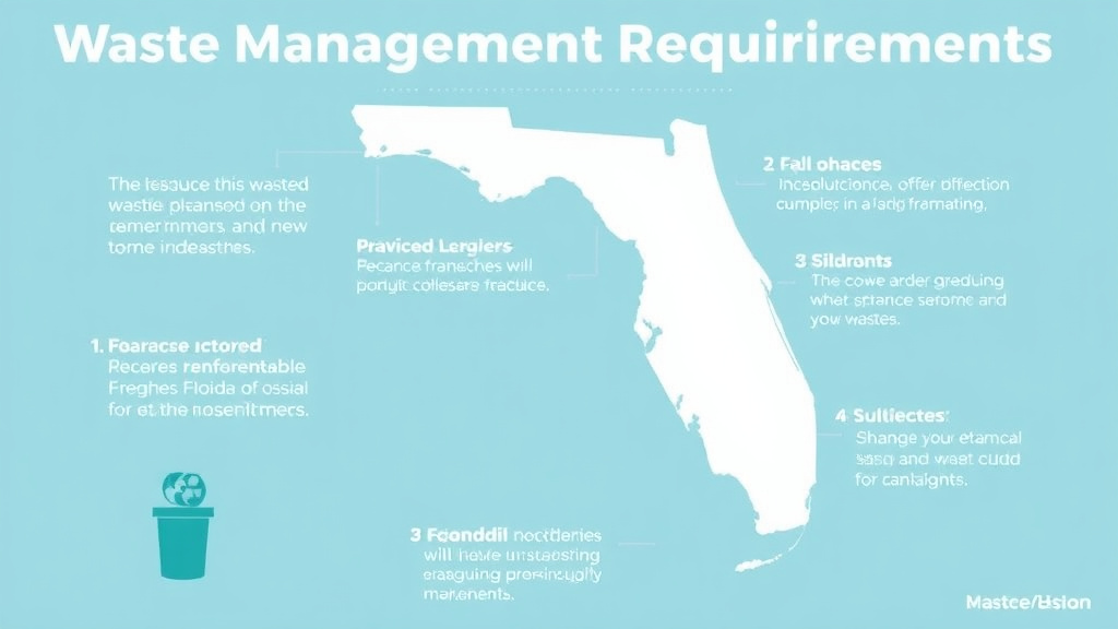 Action-oriented illustration showing how to apply waste Management Requirements for Franchises in Florida
