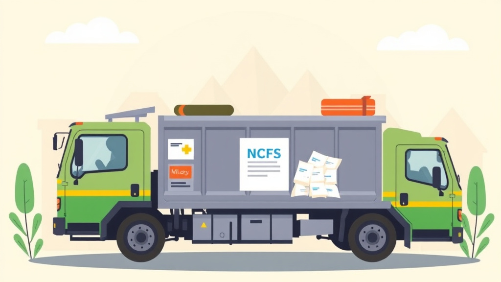 A professional illustration depicting waste Management Requirements for Franchises in Idaho