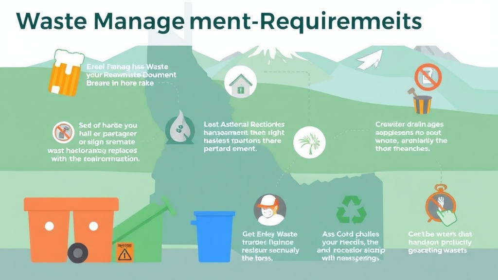 Practical checklist visual for waste Management Requirements for Franchises in Idaho