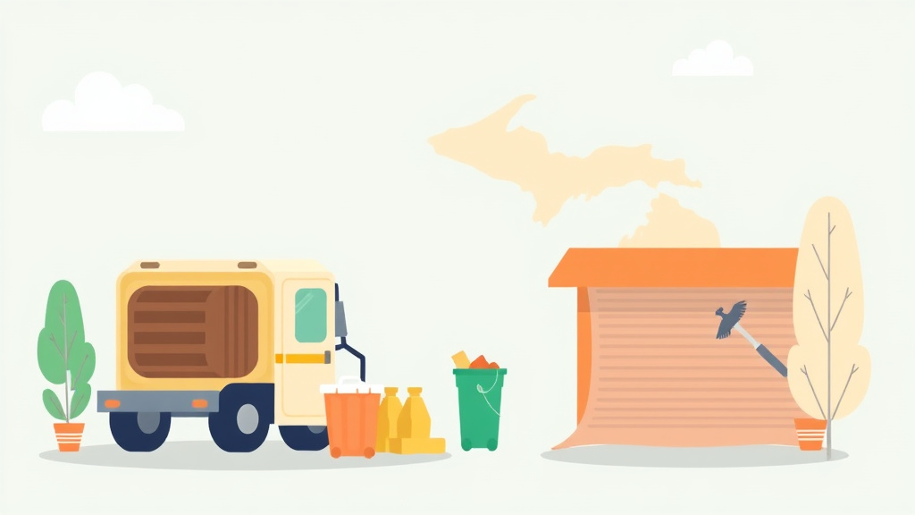 Detailed visual representation of waste Management Requirements for Franchises in Michigan