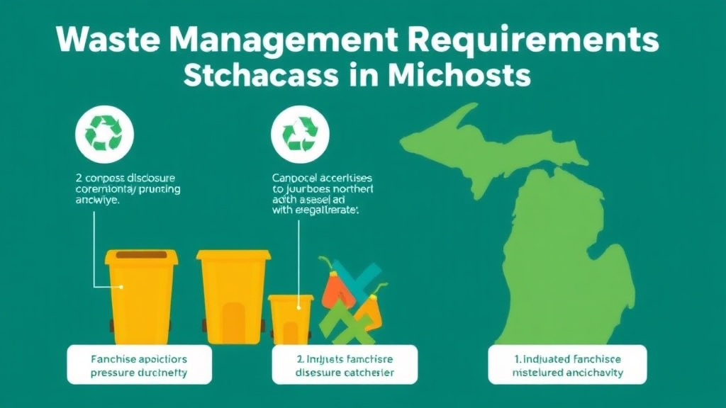 Practical checklist visual for waste Management Requirements for Franchises in Michigan