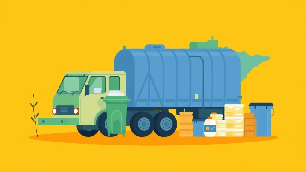 Visual overview of waste Management Requirements for Franchises in Minnesota with key concepts highlighted