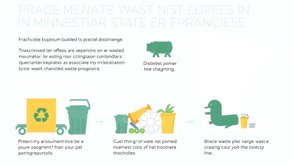 Action-oriented illustration showing how to apply waste Management Requirements for Franchises in Minnesota