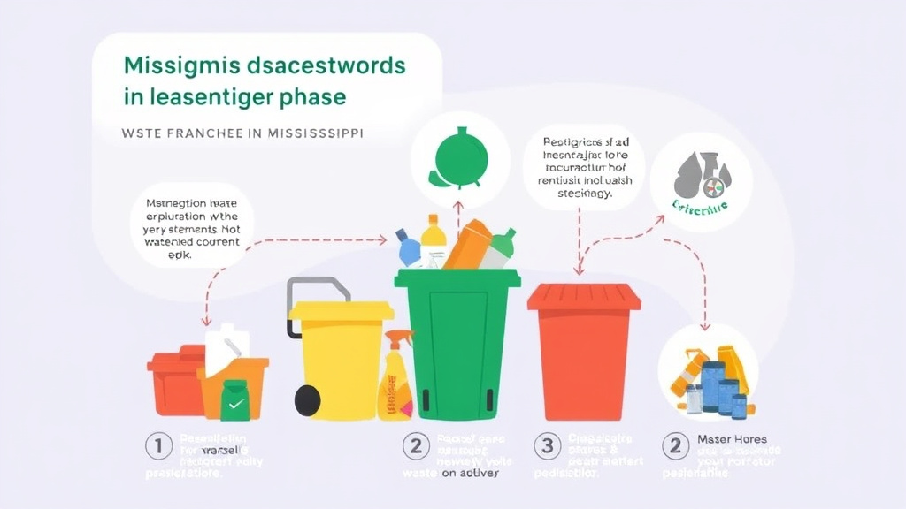 Action-oriented illustration showing how to apply waste Management Requirements for Franchises in Mississippi
