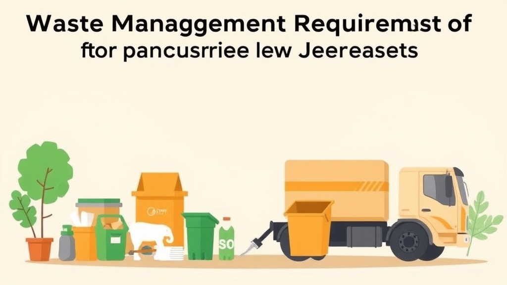 Illustration breaking down the fundamentals of waste Management Requirements for Franchises in New Jersey