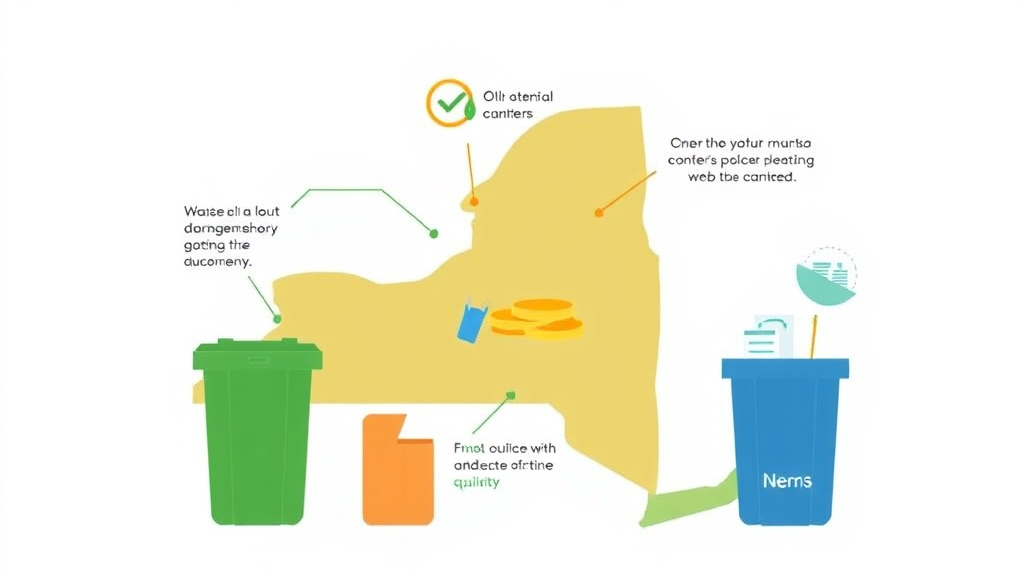 Practical checklist visual for waste Management Requirements for Franchises in New York