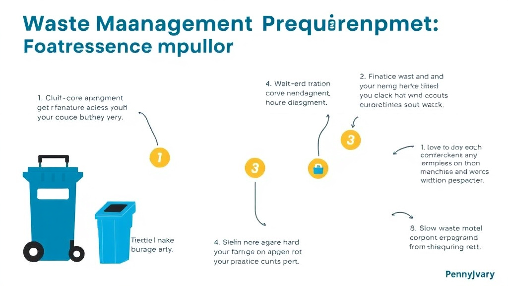 Action-oriented illustration showing how to apply waste Management Requirements for Franchises in Pennsylvania