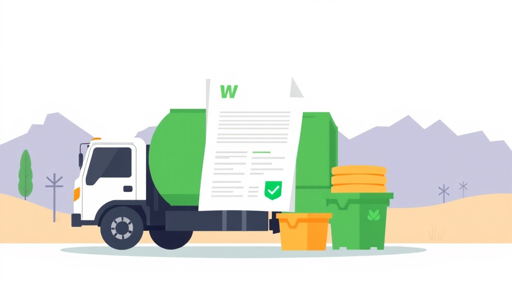 Illustration breaking down the fundamentals of waste Management Requirements for Franchises in Utah