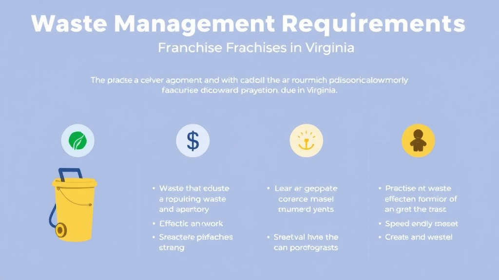 Action-oriented illustration showing how to apply waste Management Requirements for Franchises in Virginia