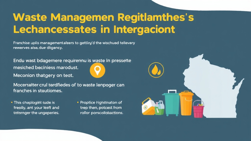 Action-oriented illustration showing how to apply waste Management Requirements for Franchises in Wisconsin