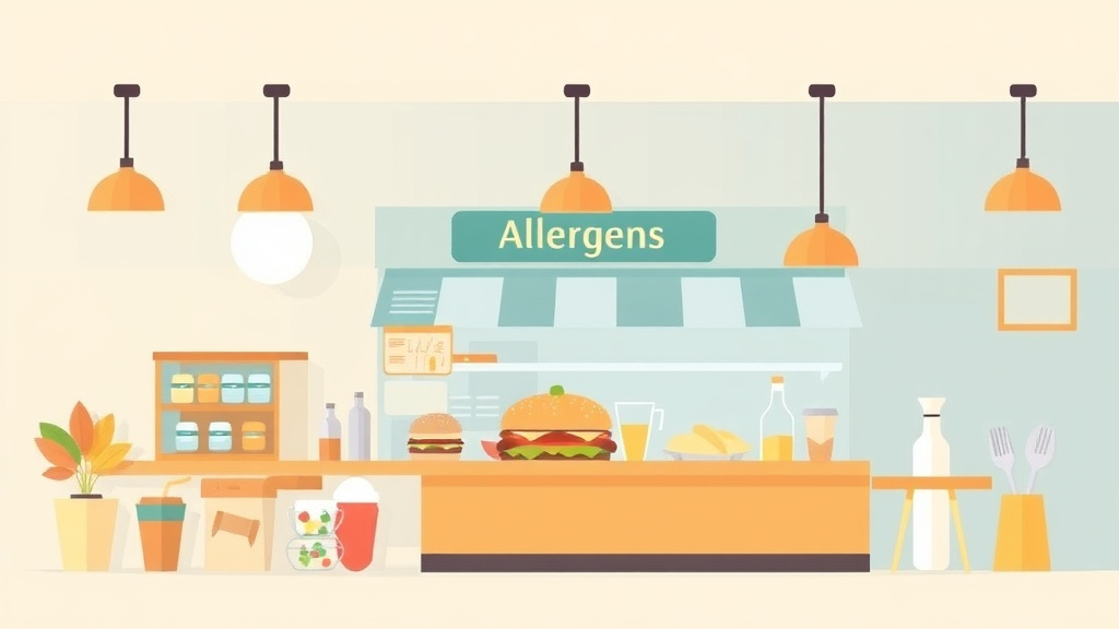 Visual overview of allergen Management for Deli Franchise Operations with key concepts highlighted