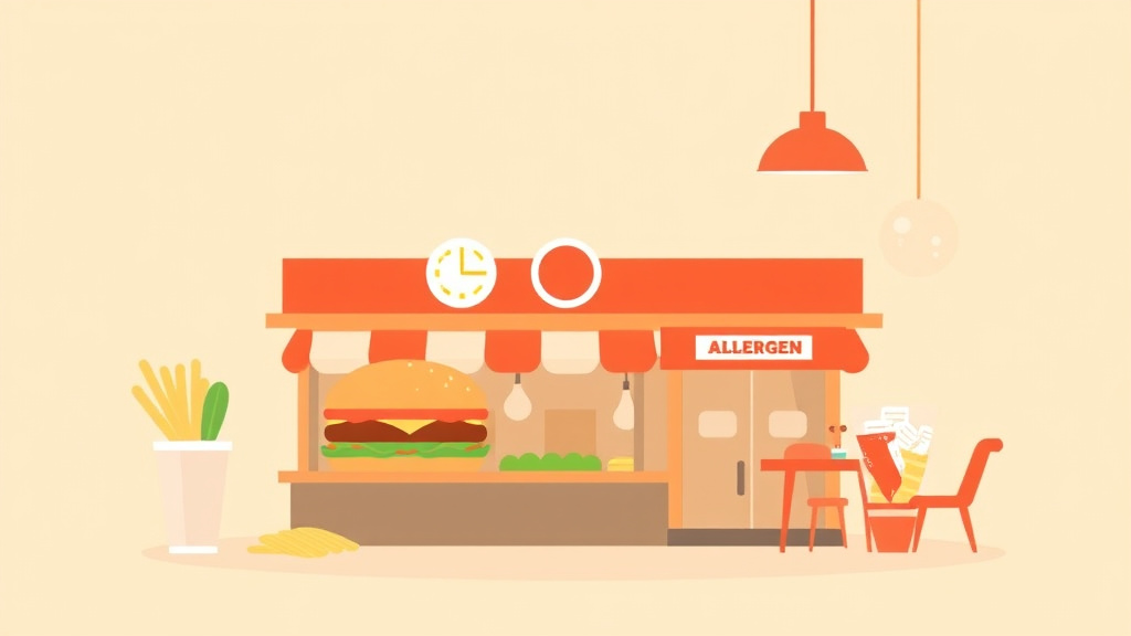 Illustration breaking down the fundamentals of allergen Management for Fast Casual Franchise Operations