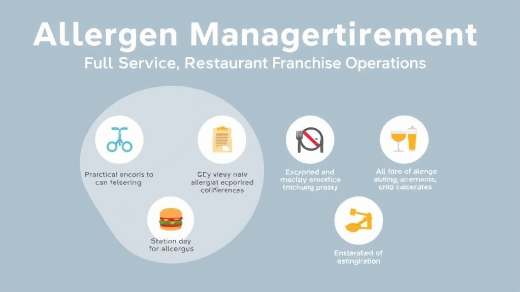 Process flow illustration for putting allergen Management for Full Service Restaurant Franchise Operations into action