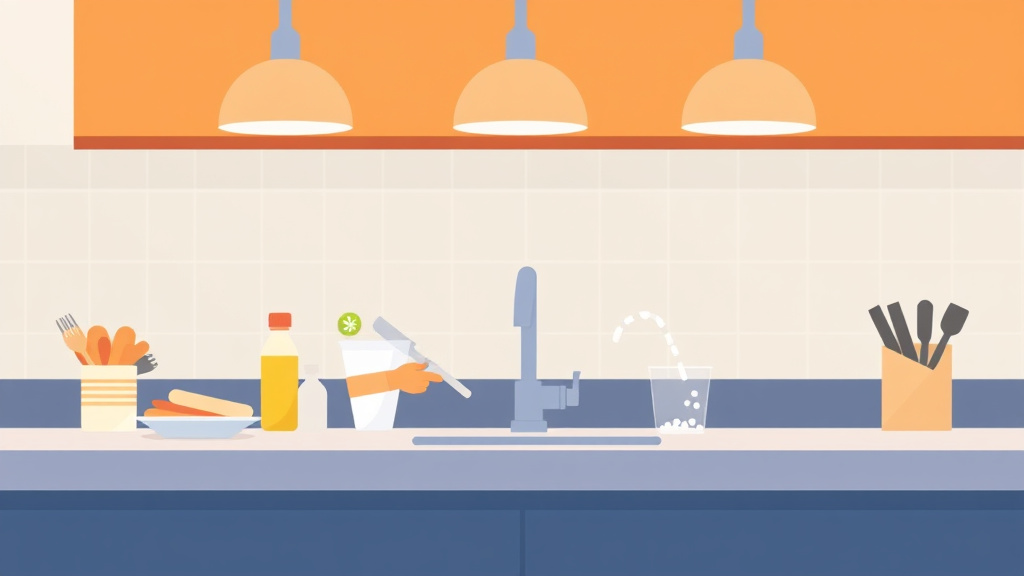 A professional illustration depicting food Safety Dishwashing Guide for Franchise Operators