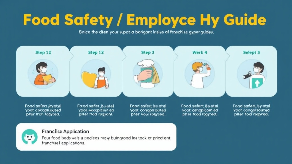 Action-oriented illustration showing how to apply food Safety Employee Hygiene Guide for Franchise Operators