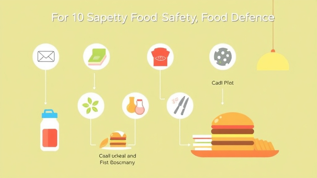 Action-oriented illustration showing how to apply food Safety Food Defense Guide for Franchise Operators