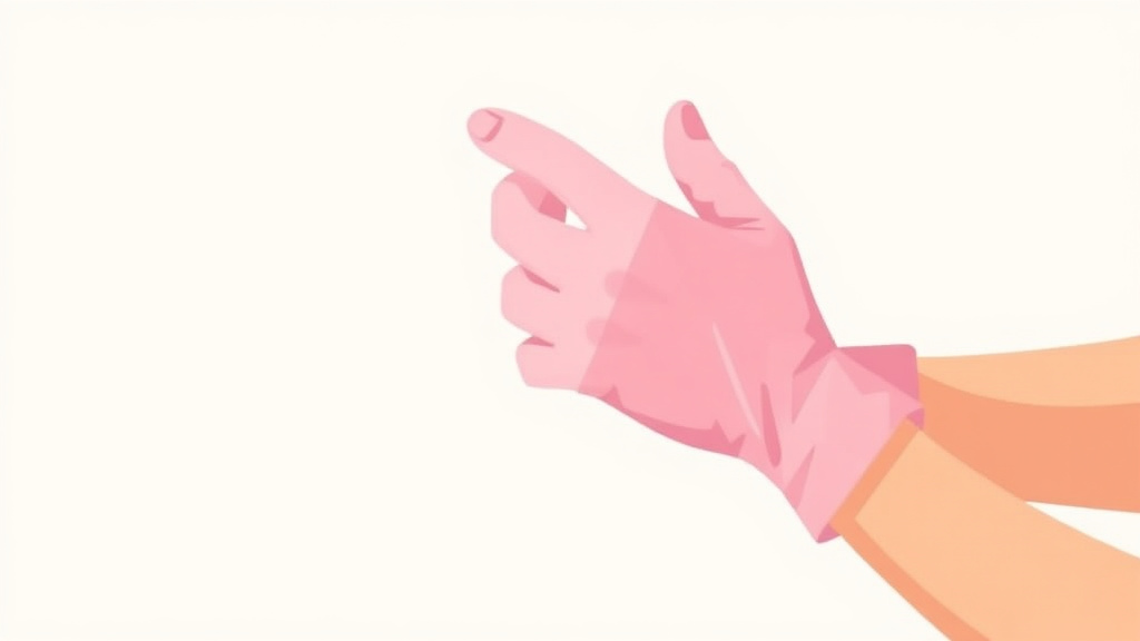 A professional illustration depicting food Safety Glove Use Guide for Franchise Operators