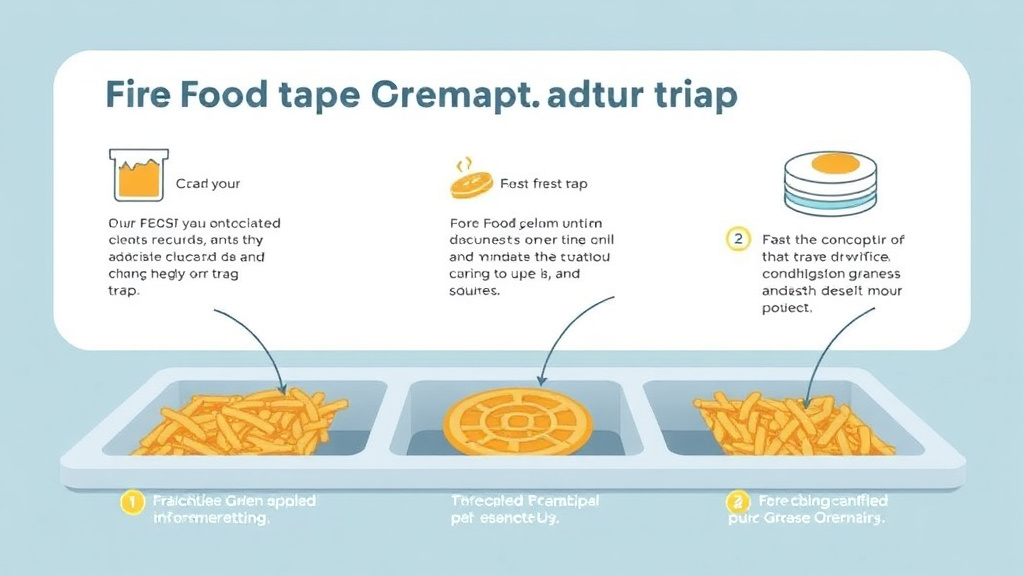 Process flow illustration for putting food Safety Grease Trap Guide for Franchise Operators into action