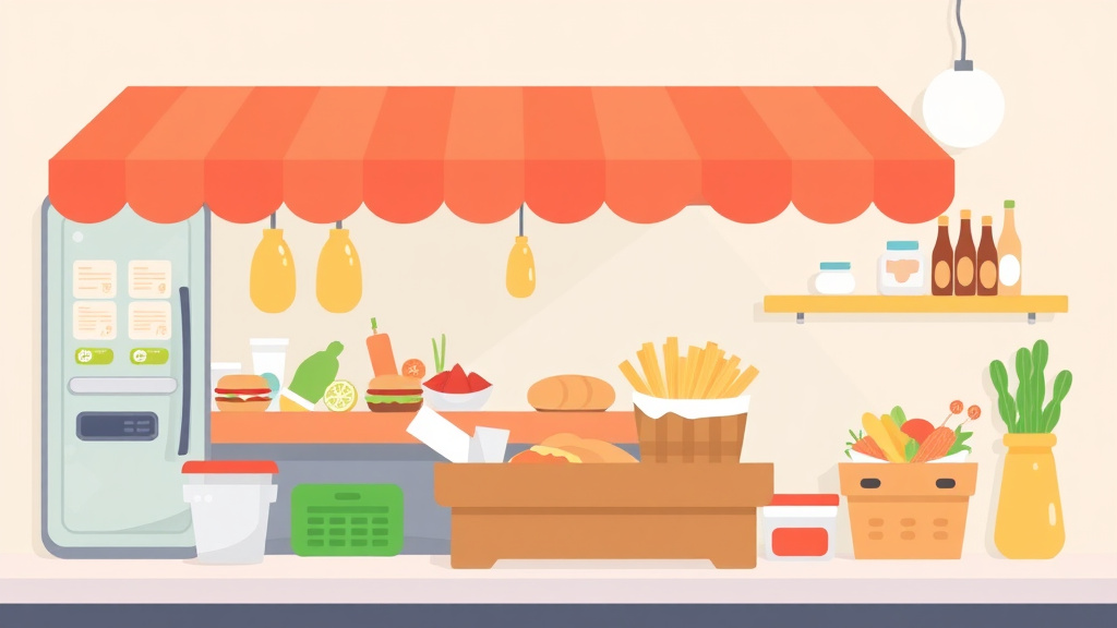 Educational graphic covering the essentials of food Storage Requirements: Catering Guide for Franchises