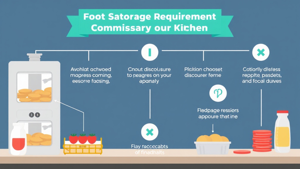 Practical checklist visual for food Storage Requirements: Commissary Kitchen Guide for Franchises