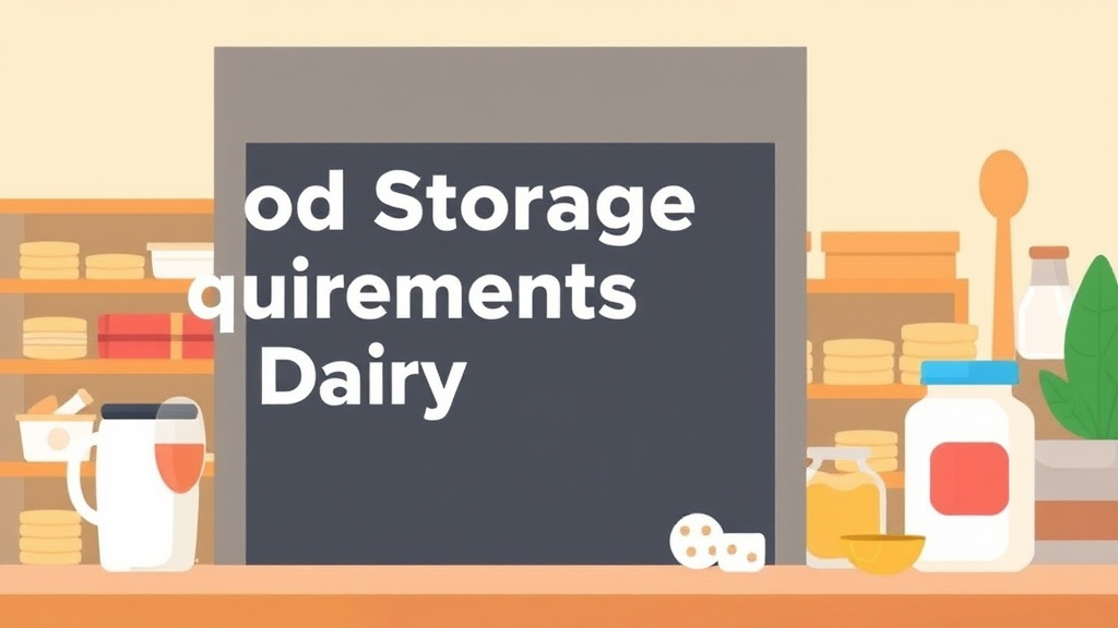Clear illustration of food Storage Requirements: Dairy Guide for Franchises with supporting details