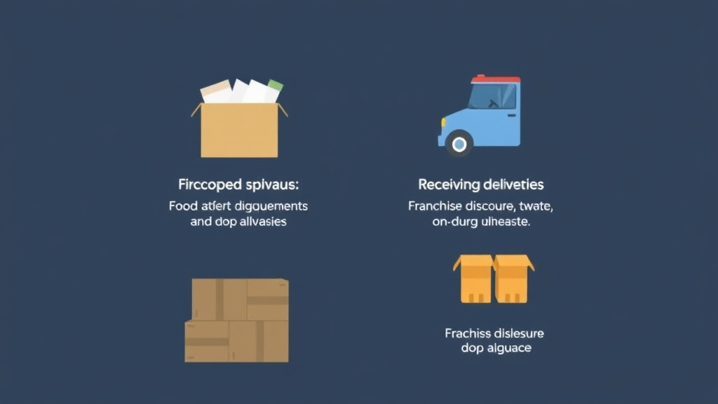 Real-world application diagram for food Storage Requirements: Receiving Deliveries Guide for Franchises