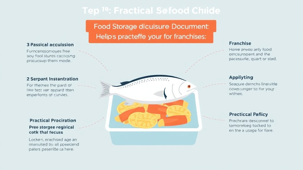 Action-oriented illustration showing how to apply food Storage Requirements: Seafood Guide for Franchises