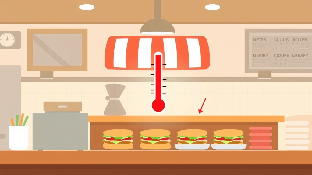 Action-oriented illustration showing how to apply food Temperature Logging for Sandwich Shop Franchise Operations