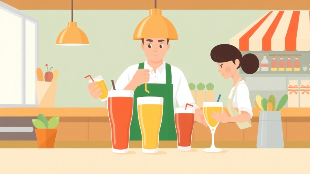 A professional illustration depicting health Inspection Preparation: Beverages for Franchise Operators