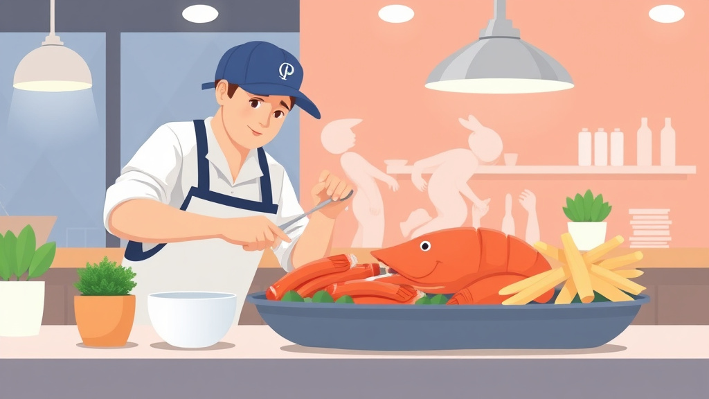 A professional illustration depicting health Inspection Preparation: Seafood for Franchise Operators