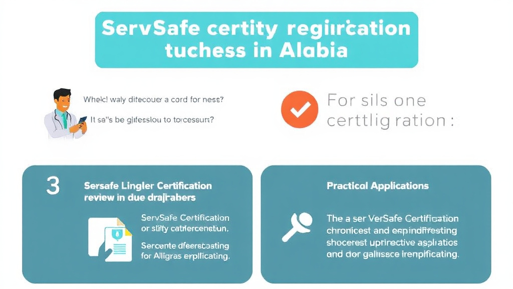 Step-by-step visual guide for implementing servSafe Certification Requirements in Alabama