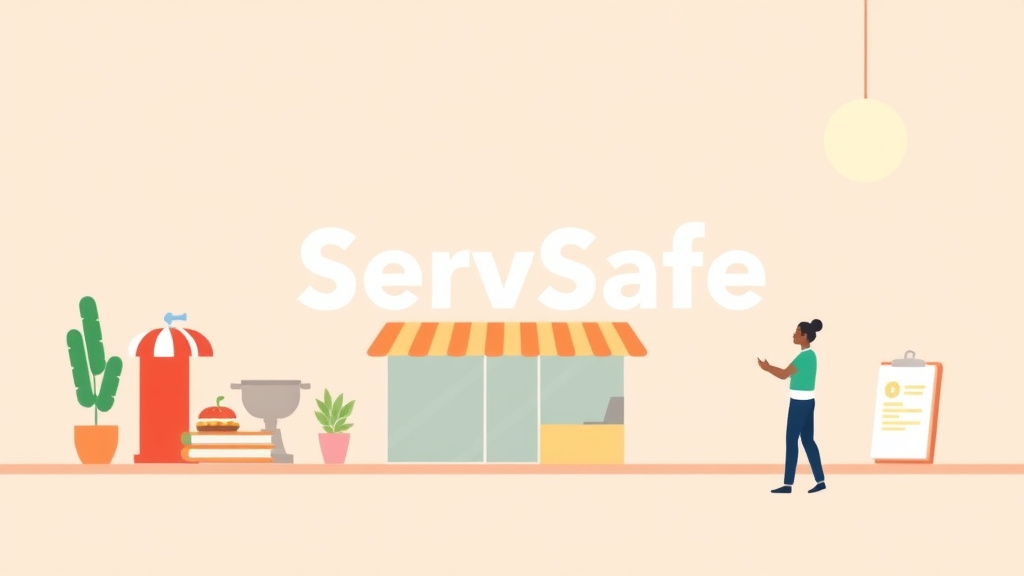 A professional illustration depicting servSafe Certification Requirements in Arizona