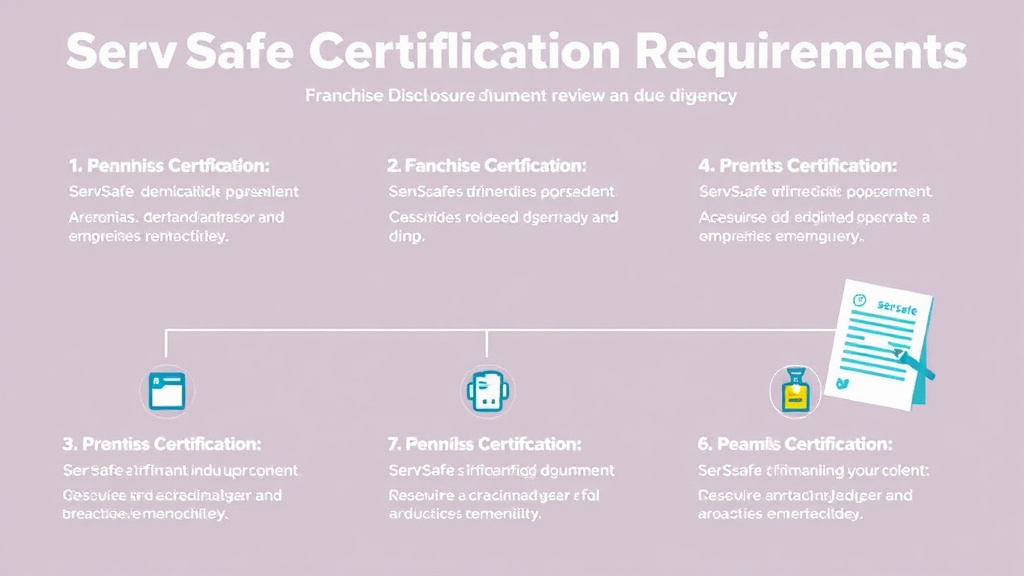 Process flow illustration for putting servSafe Certification Requirements in Arizona into action