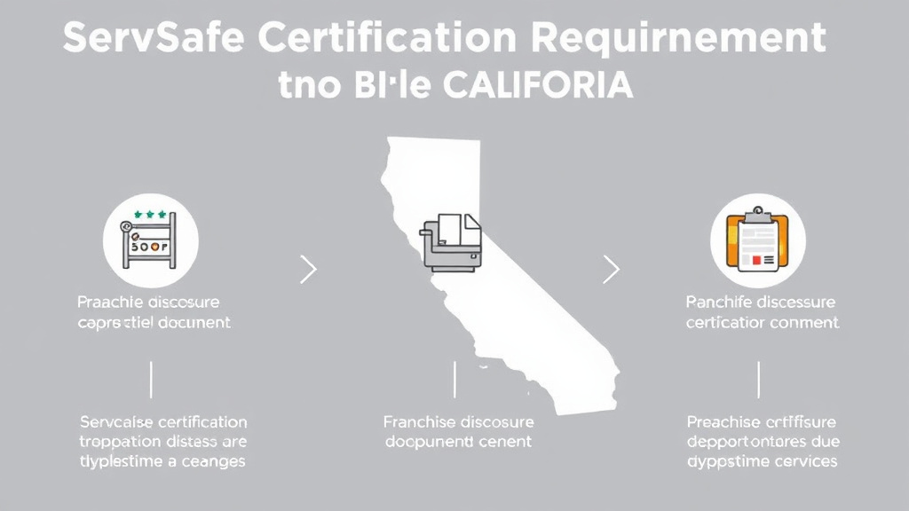 Practical workflow diagram for servSafe Certification Requirements in California