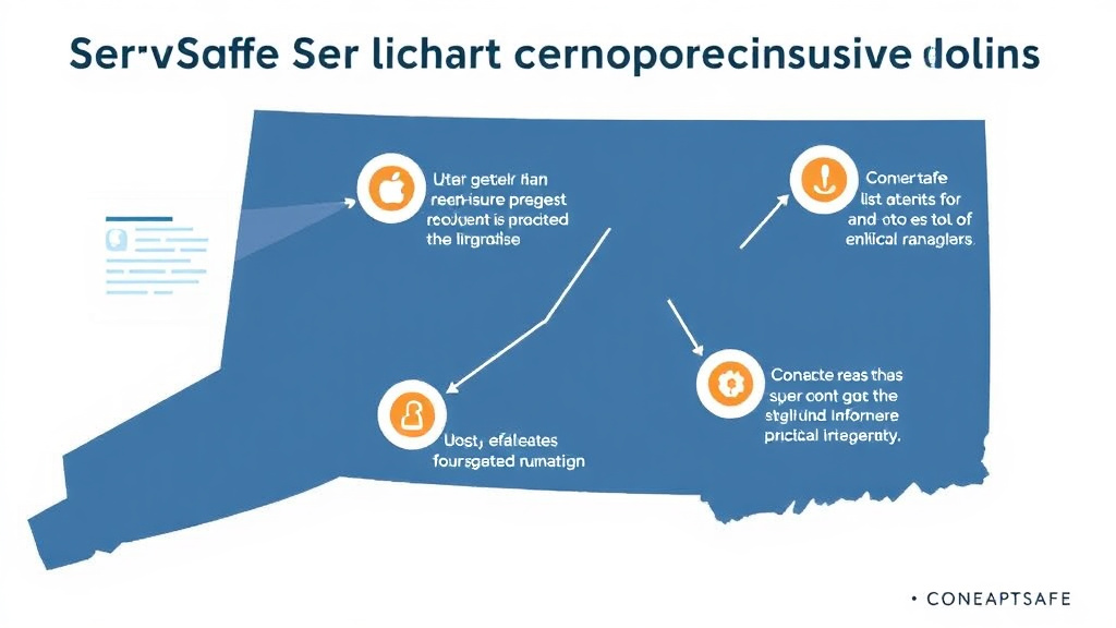 Action-oriented illustration showing how to apply servSafe Certification Requirements in Connecticut