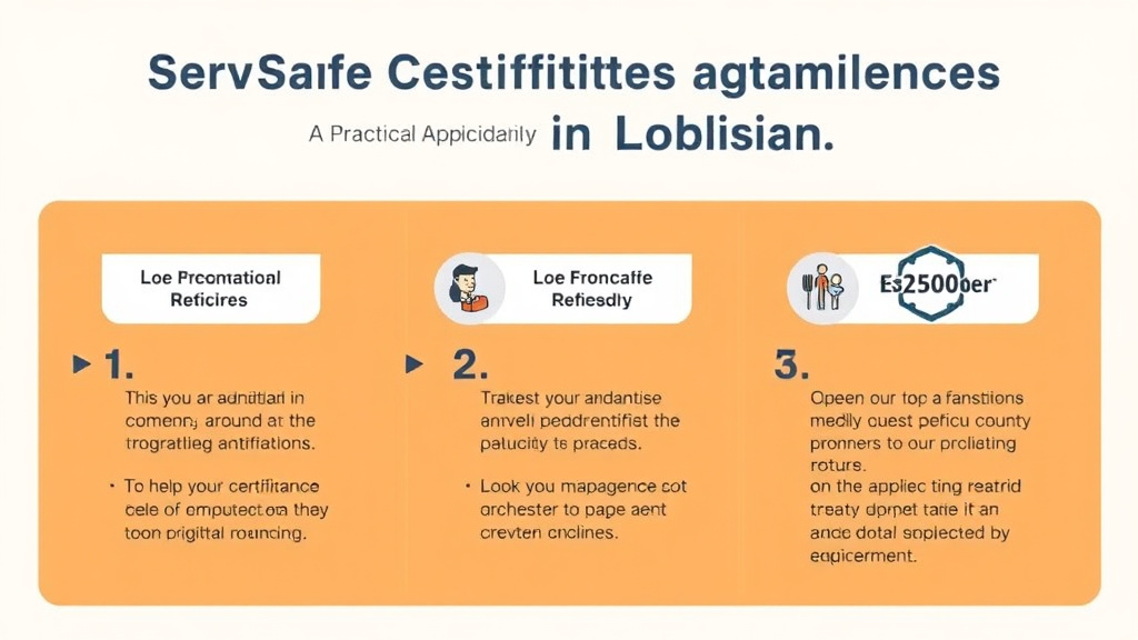 Practical workflow diagram for servSafe Certification Requirements in Louisiana