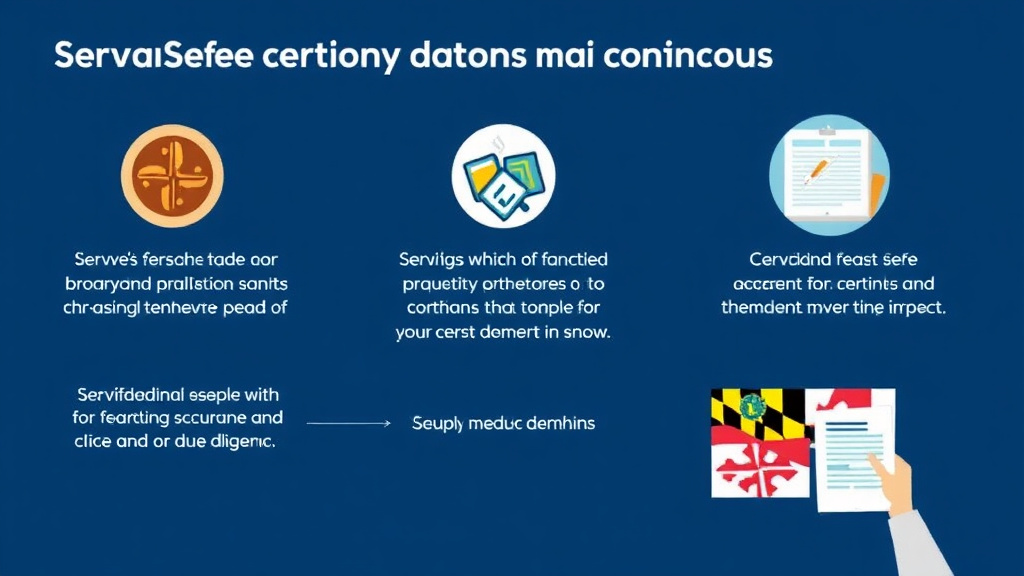 Practical checklist visual for servSafe Certification Requirements in Maryland