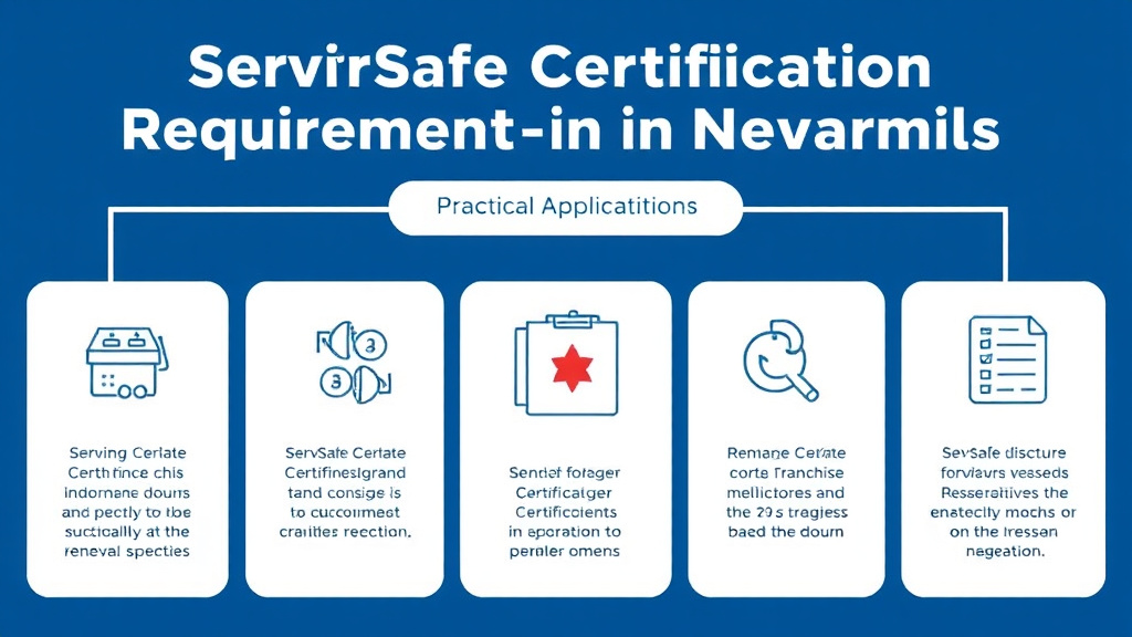 Process flow illustration for putting servSafe Certification Requirements in Nevada into action