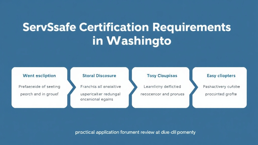 Practical workflow diagram for servSafe Certification Requirements in Washington
