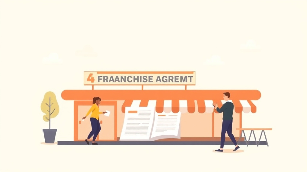 Educational graphic covering the essentials of franchise Agreement Advertising Obligations: What Operators Need to Know