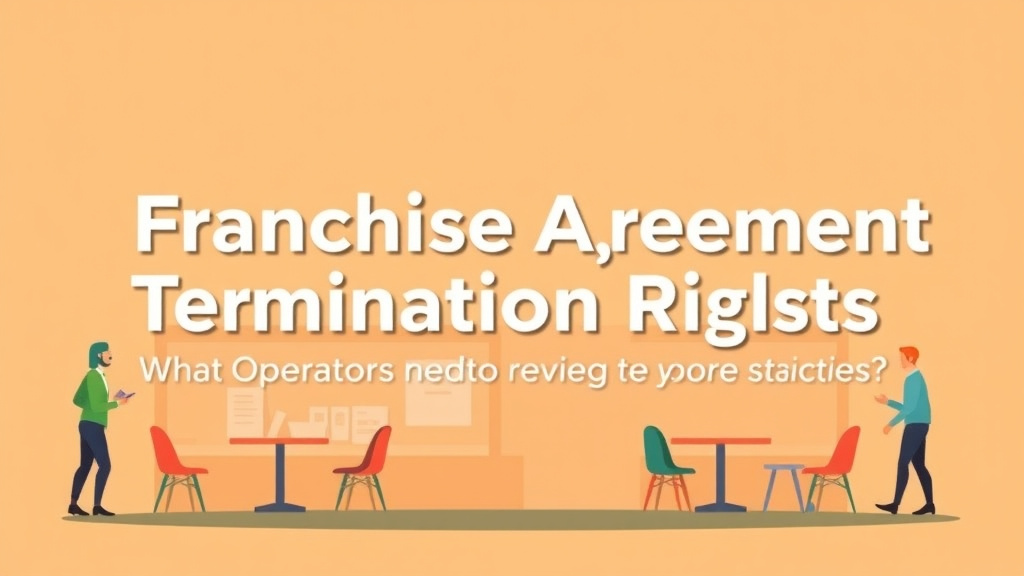Educational graphic covering the essentials of franchise Agreement Termination Rights: What Operators Need to Know